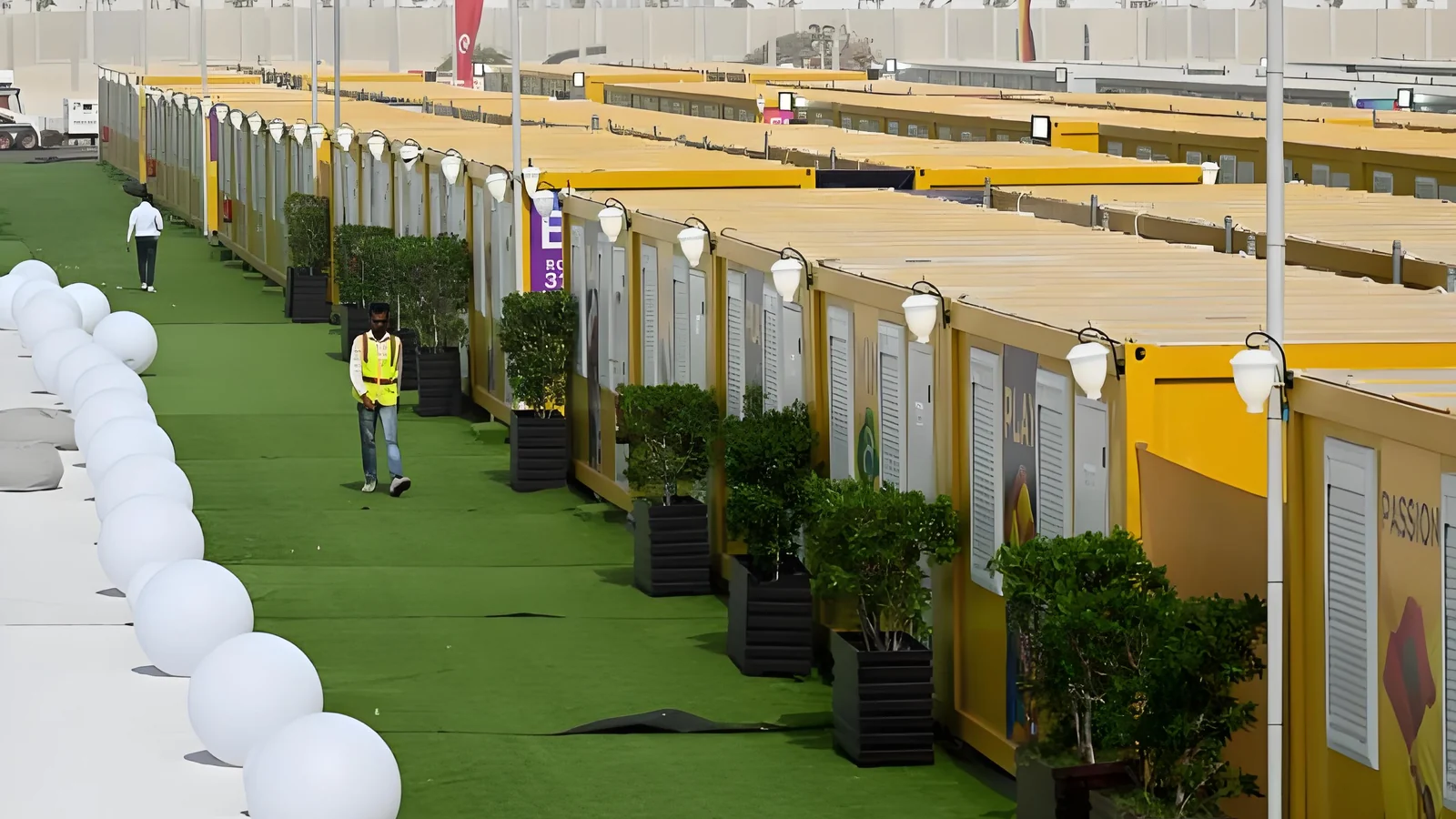 Qatar World Cup fan village container accommodation